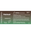 Patchouli Essential Oil (15 ml) label