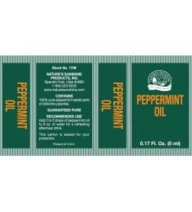 Peppermint Oil (0.17 fl. oz.) label