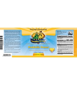 Sunshine Heroes Probiotic Power (90 Chewable Tablets) label