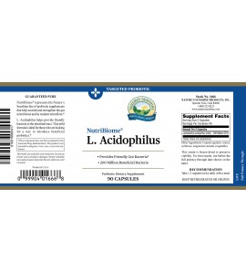 Acidophilus Probiotics (90 Caps) label