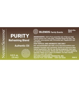 PURITY Refreshing Blend (15 ml) label