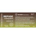 REFUGE Calming Essential Oil Blend (15 ml) label