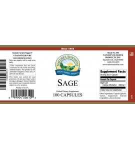 Sage (100 Caps) label