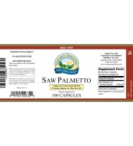 Saw Palmetto (100 Caps) label