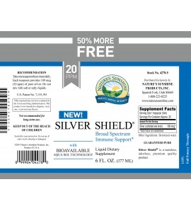 Silver Shield w/Aqua Sol (20 Ppm) (6 fl. oz.) label