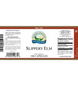 Slippery Elm (100 Caps) label Slippery Elm (100 Caps) label