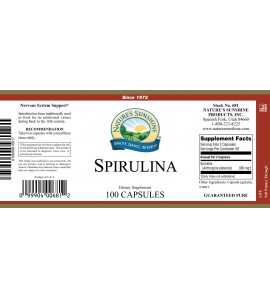 Spirulina (100 Caps) label