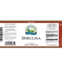 Spirulina (100 Caps) label