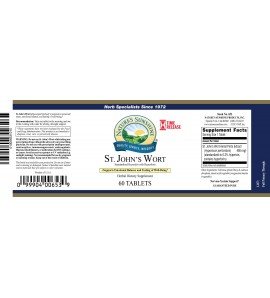 St. John's Wort Concentrate Time-Release (60 Tabs) label
