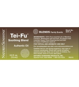 Tei-Fu® Soothing Essential Oil Blend (15 ml) label