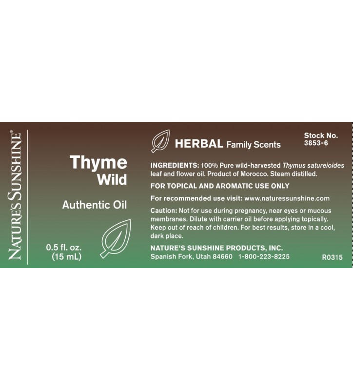 Thyme, Wild Essential Oil (15 ml)